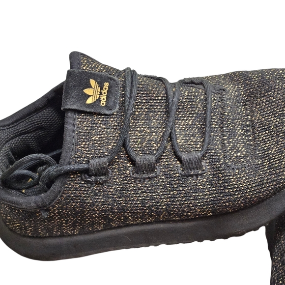 Kids Adidas Tubular Shadow Black And Glam Gold Sneakers - Picture 5 of 6